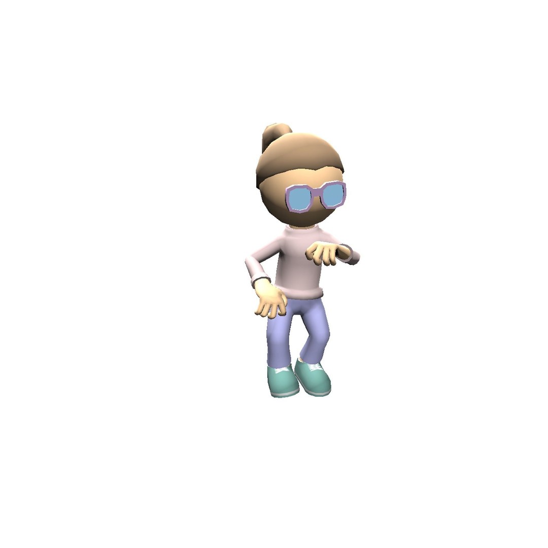 Hyper-Casual Characters 3D Model – Low Poly Rigged Animated Pack - View 34