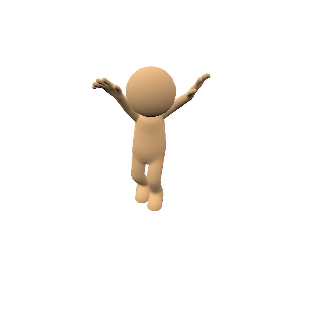 Hyper-Casual Characters 3D Model – Low Poly Rigged Animated Pack - View 45