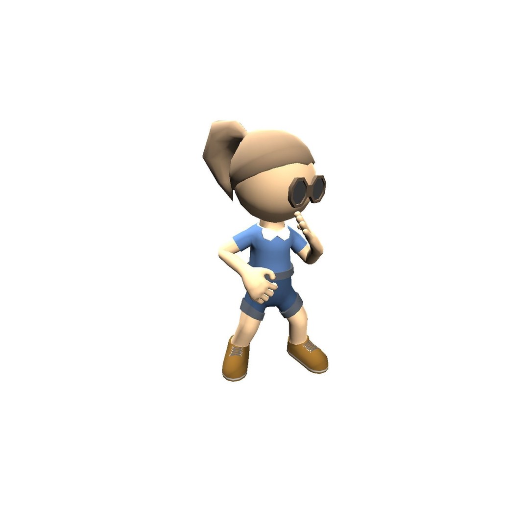 Hyper-Casual Characters 3D Model – Low Poly Rigged Animated Pack - View 9