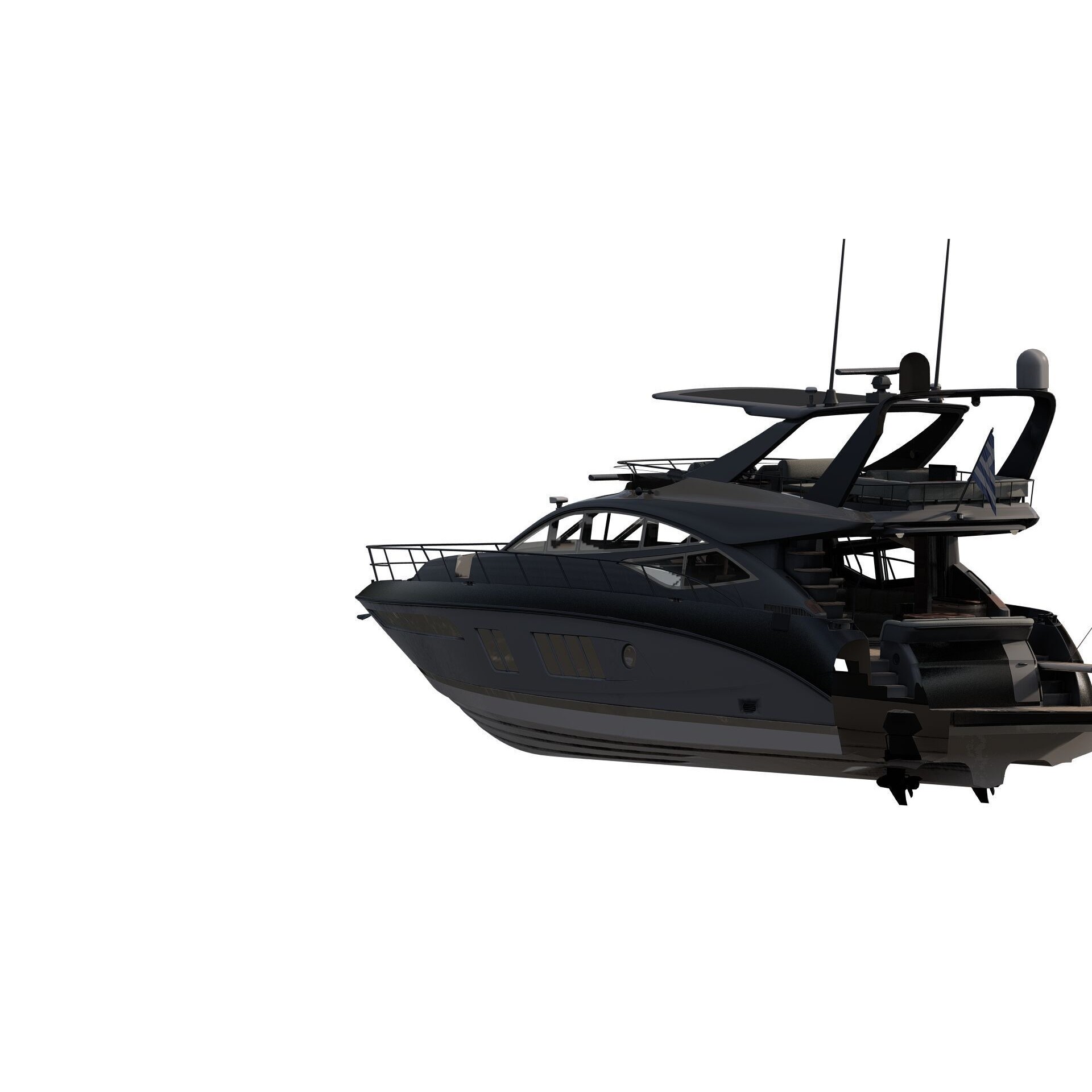 Luxury Yacht - Game-Ready 3D Model - View 10
