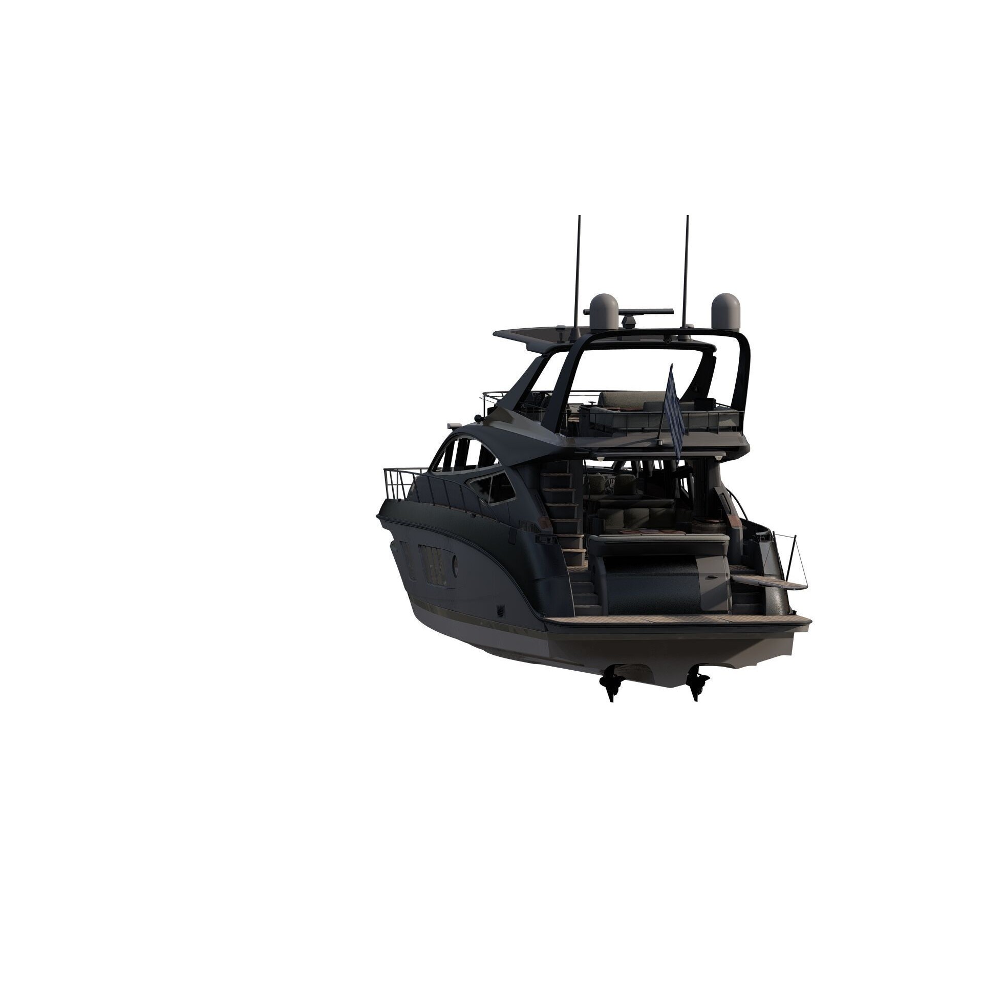 Luxury Yacht - Game-Ready 3D Model - View 11