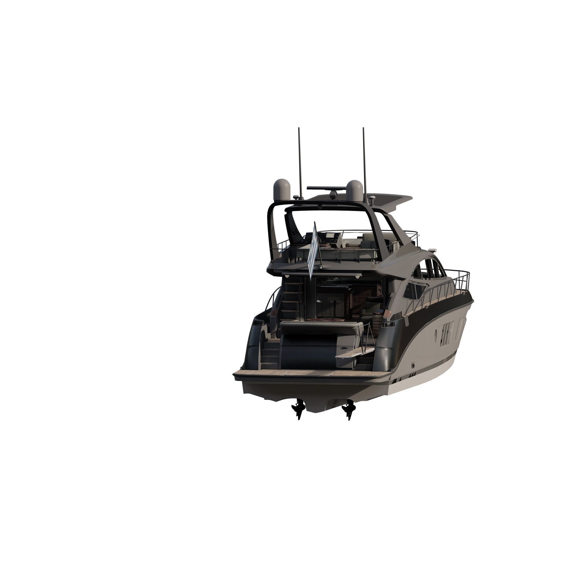 Luxury Yacht - Game-Ready 3D Model - View 13