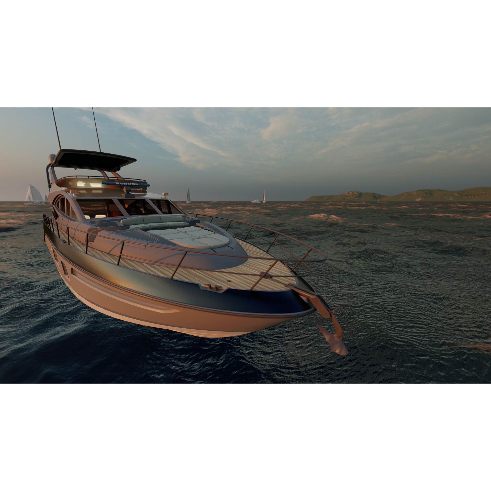 Luxury Yacht - Game-Ready 3D Model - View 24