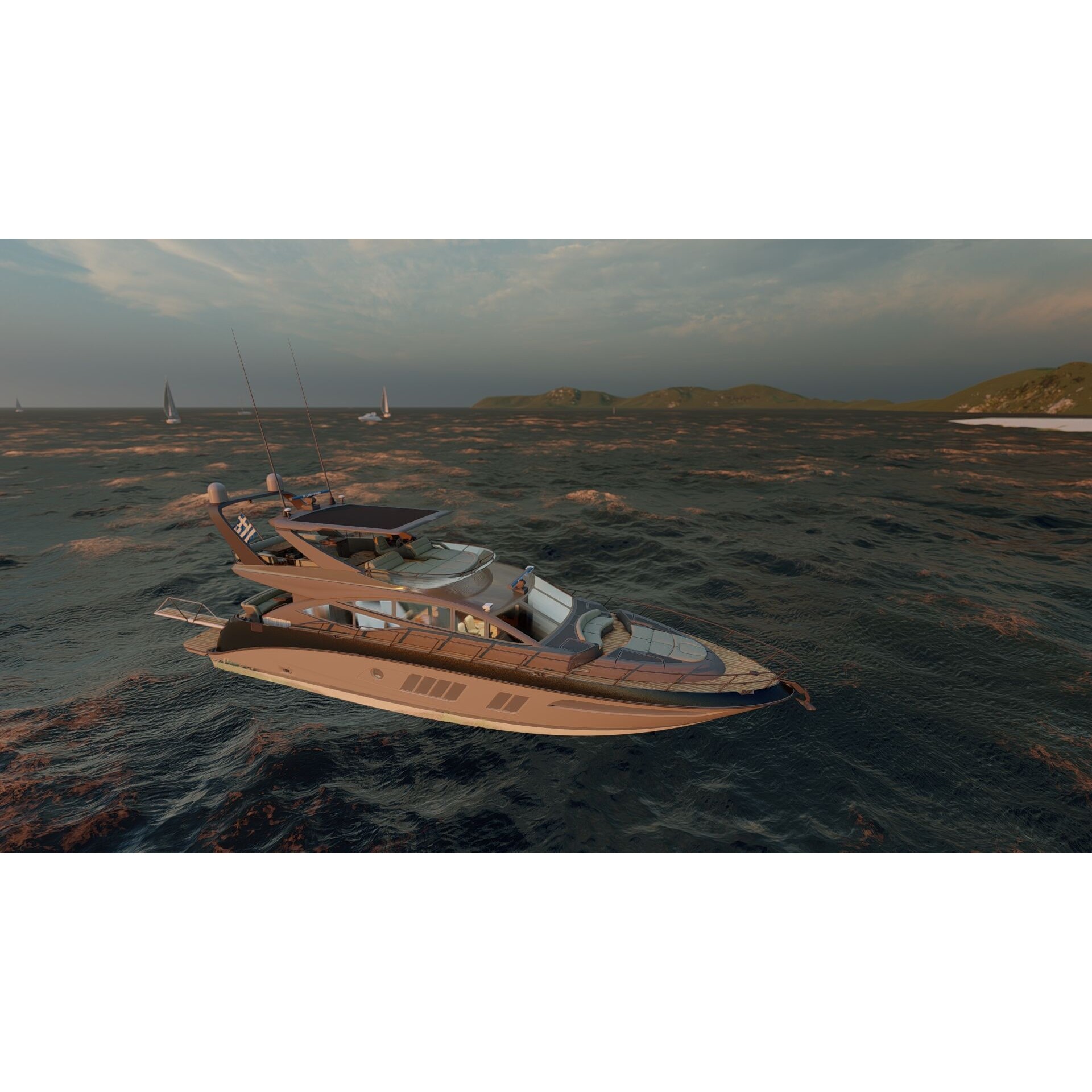 Luxury Yacht - Game-Ready 3D Model - View 25