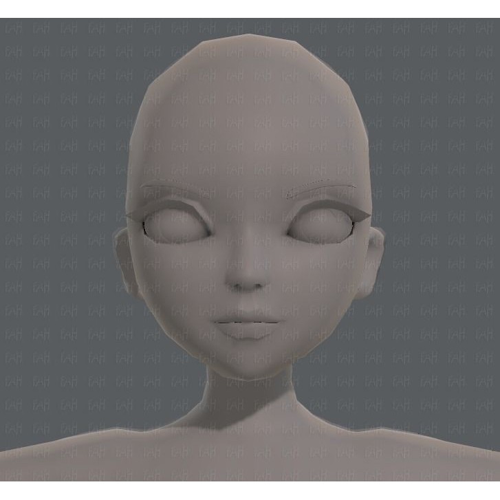 Base Mesh Woman 3D Model – Low Poly Cartoon Character for Animation - View 35
