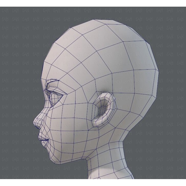 Base Mesh Woman 3D Model – Low Poly Cartoon Character for Animation - View 38