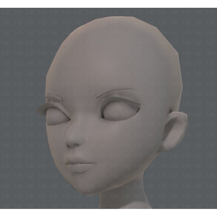 Base Mesh Woman 3D Model – Low Poly Cartoon Character for Animation - View 39