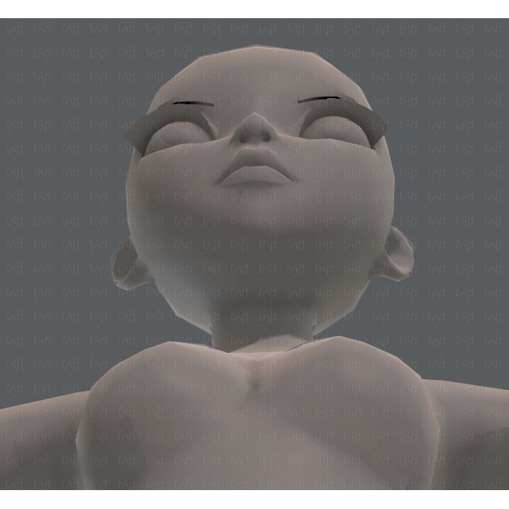 Base Mesh Woman 3D Model – Low Poly Cartoon Character for Animation - View 41