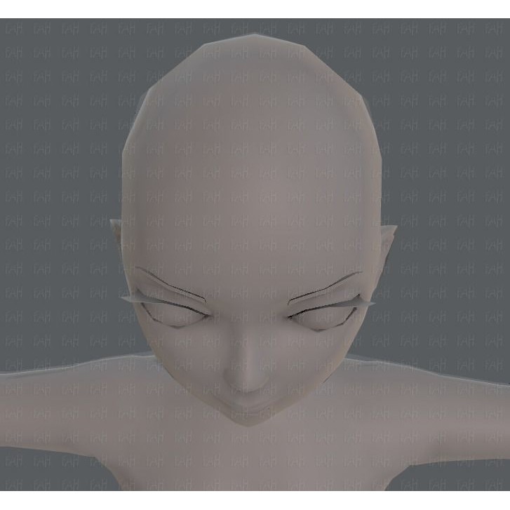Base Mesh Woman 3D Model – Low Poly Cartoon Character for Animation - View 43