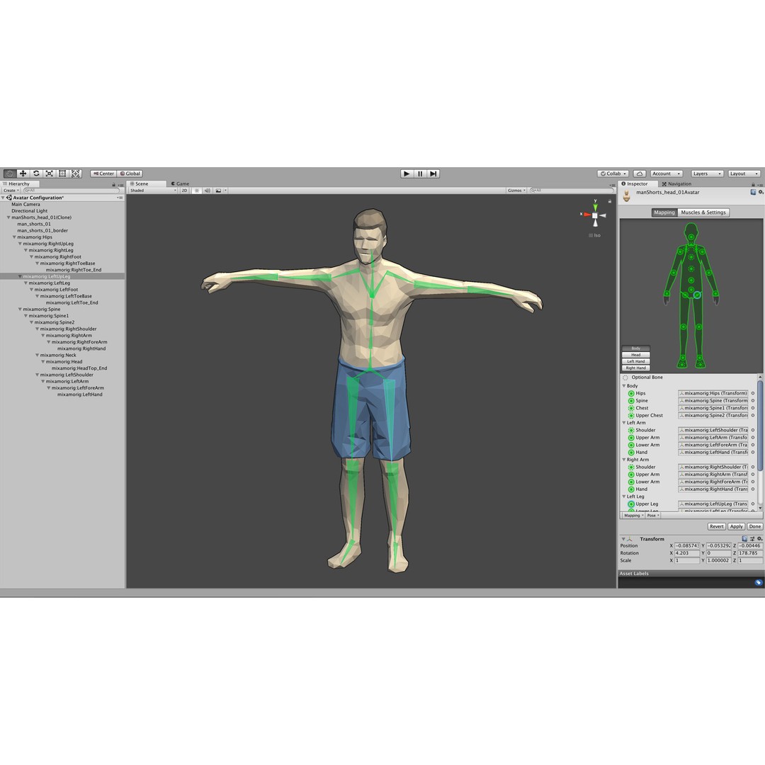 Rigged Male Character 3D Model – Low Poly Game Asset for Animation - View 16