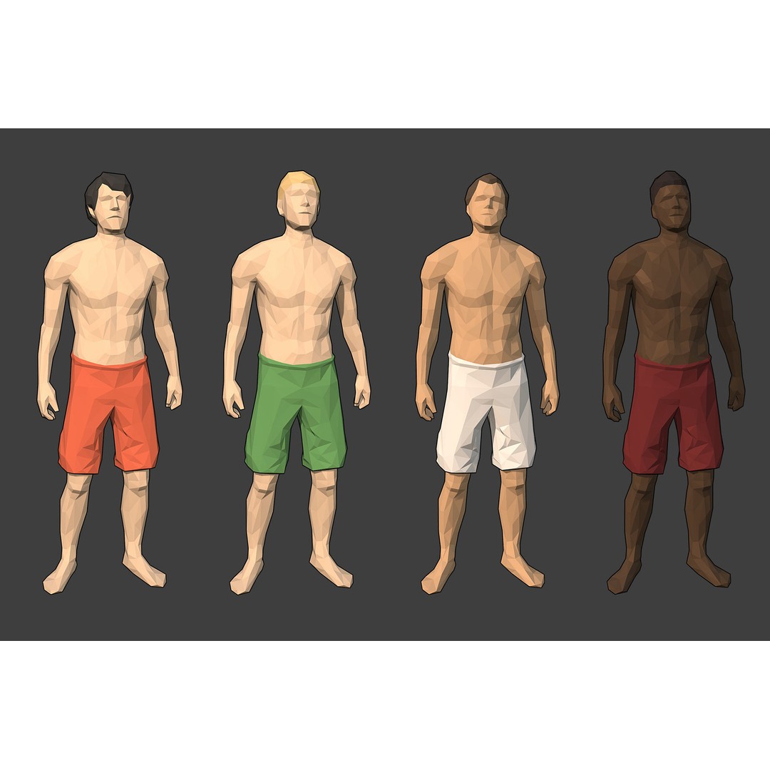 Rigged Male Character 3D Model – Low Poly Game Asset for Animation - View 8