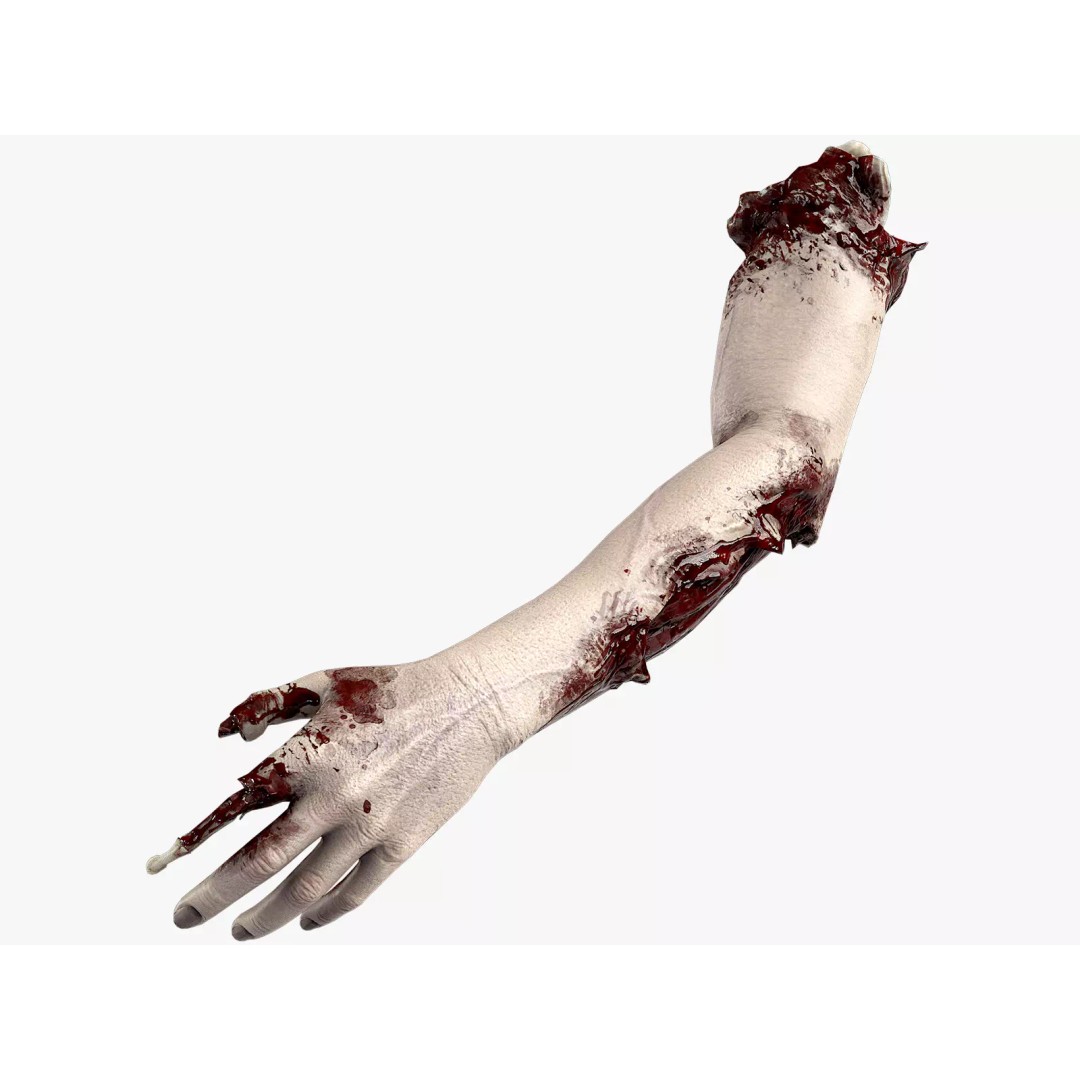 Severed Hand 3D Model – Low Poly Horror Asset, FBX, PBR Textures - View 2