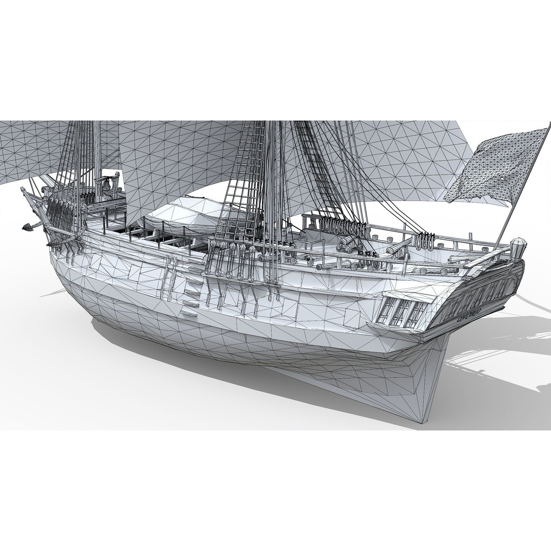 HMS Ontario 1780 - Low-Poly Game-Ready 3D Model
