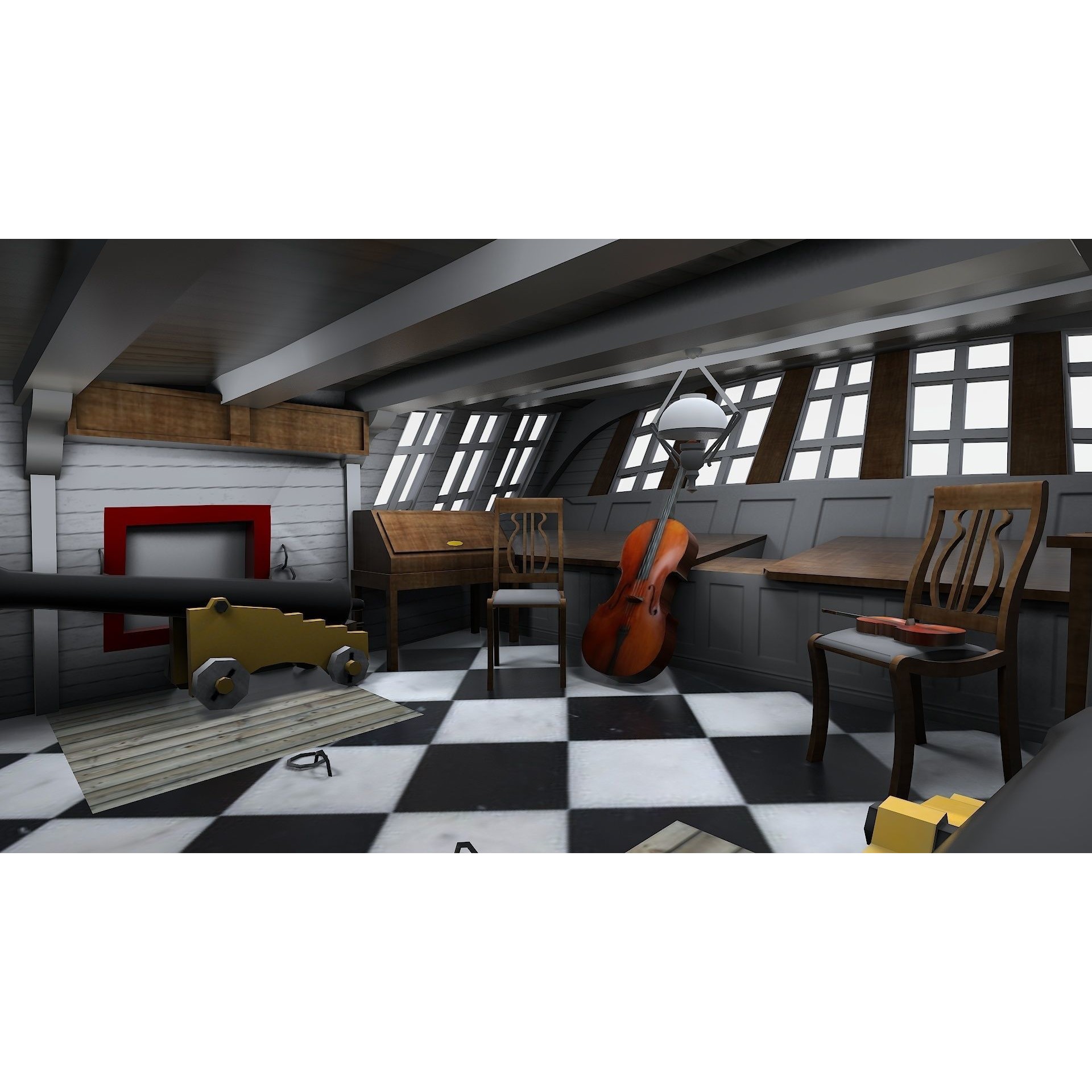 HMS Ontario 1780 - Low-Poly Game-Ready 3D Model - View 13