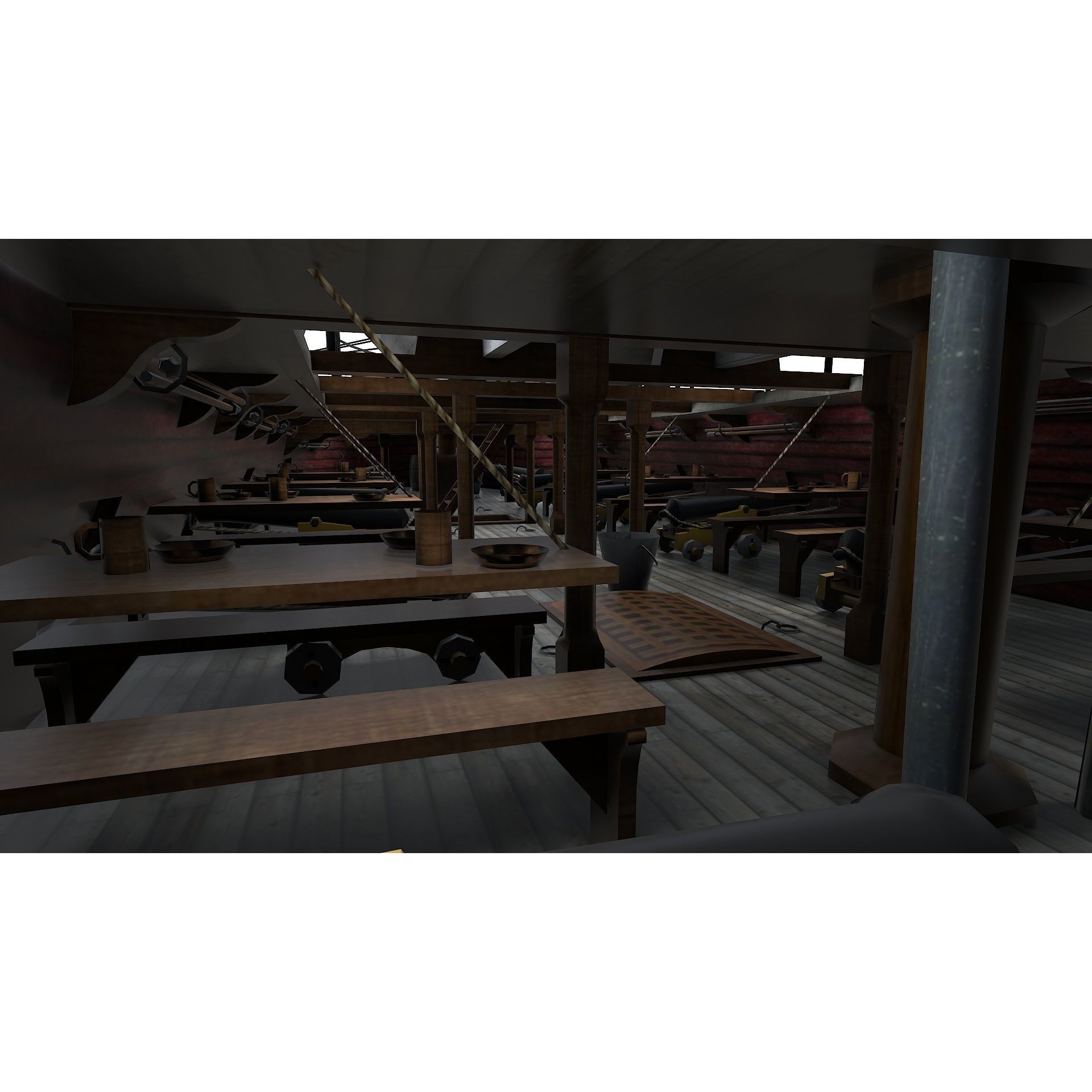 HMS Ontario 1780 - Low-Poly Game-Ready 3D Model - View 16