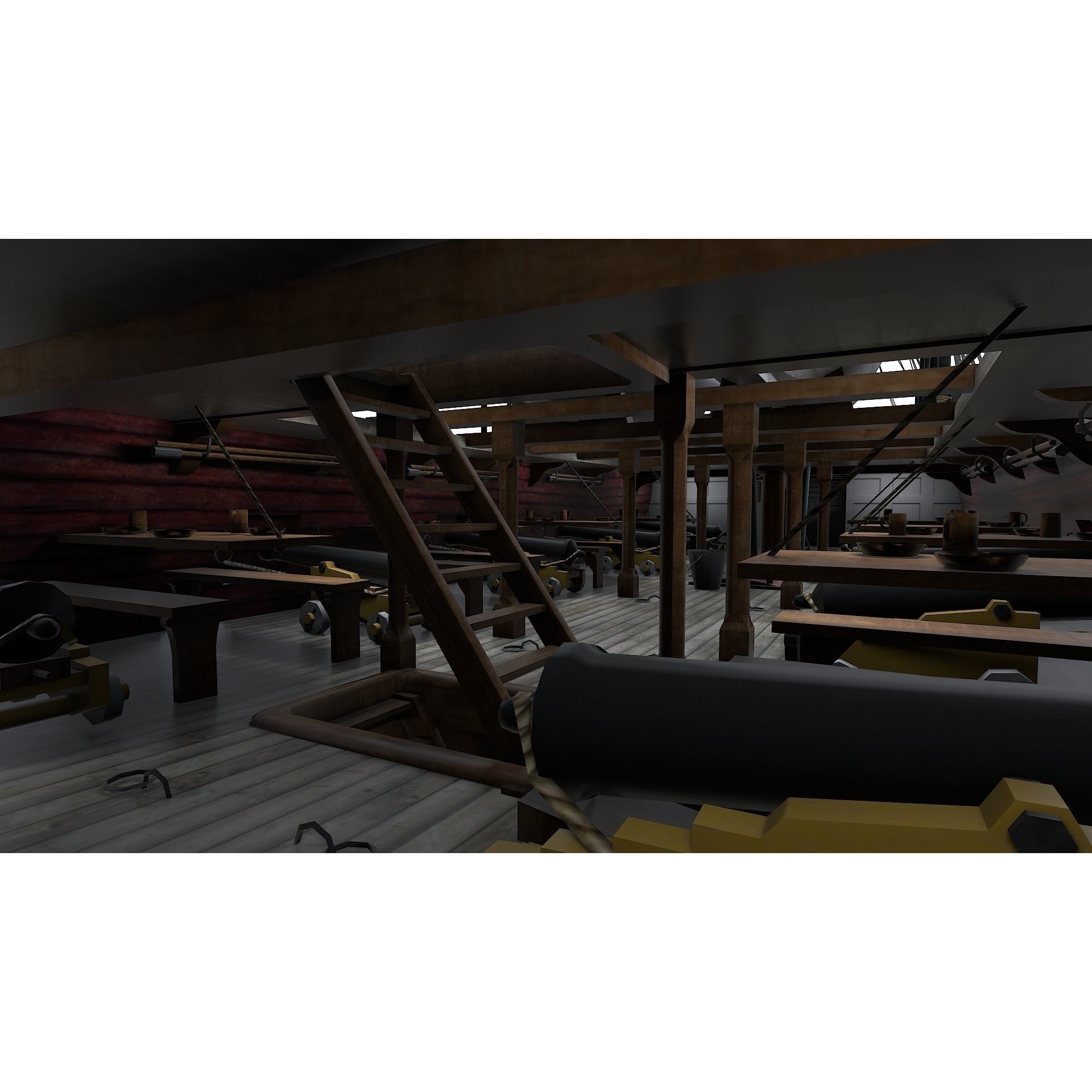 HMS Ontario 1780 - Low-Poly Game-Ready 3D Model - View 17