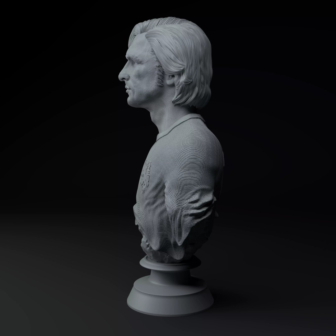 Johan Cruyff 3D Model – Premium Bust Sculpture for Printing - View 4