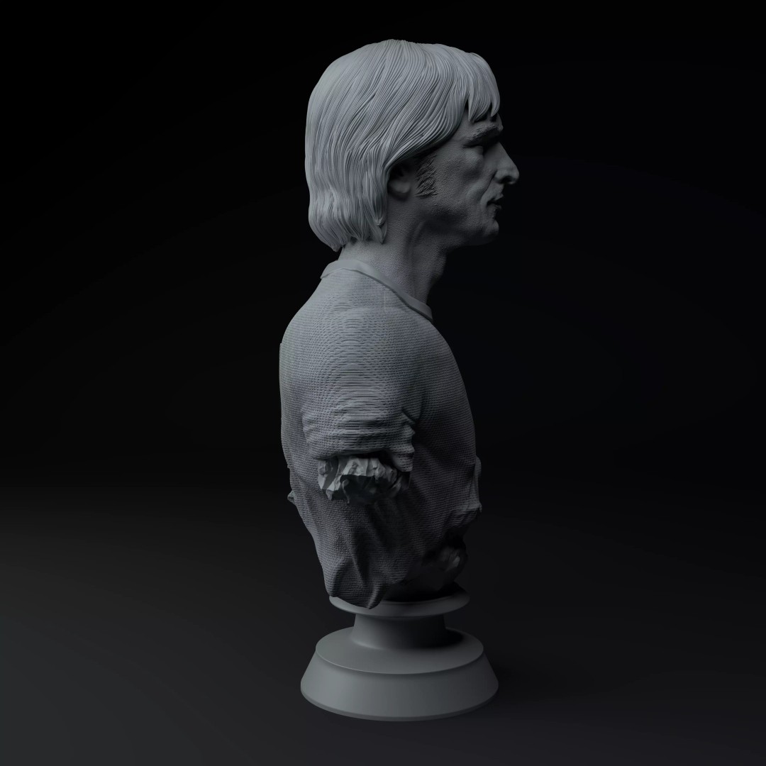 Johan Cruyff 3D Model – Premium Bust Sculpture for Printing - View 8