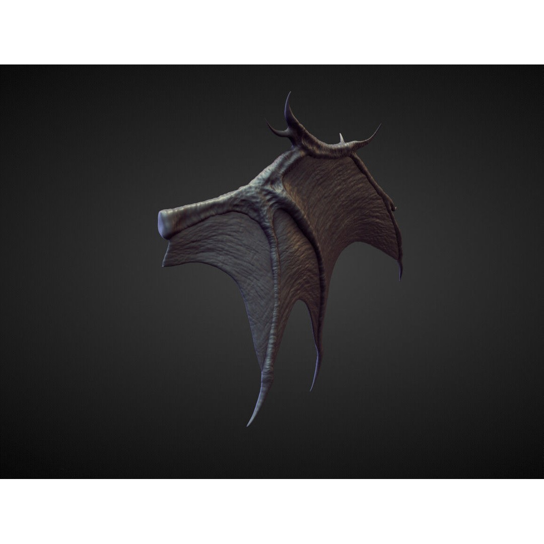 High Poly Wing 3D Model – Character Sculpting Asset, OBJ