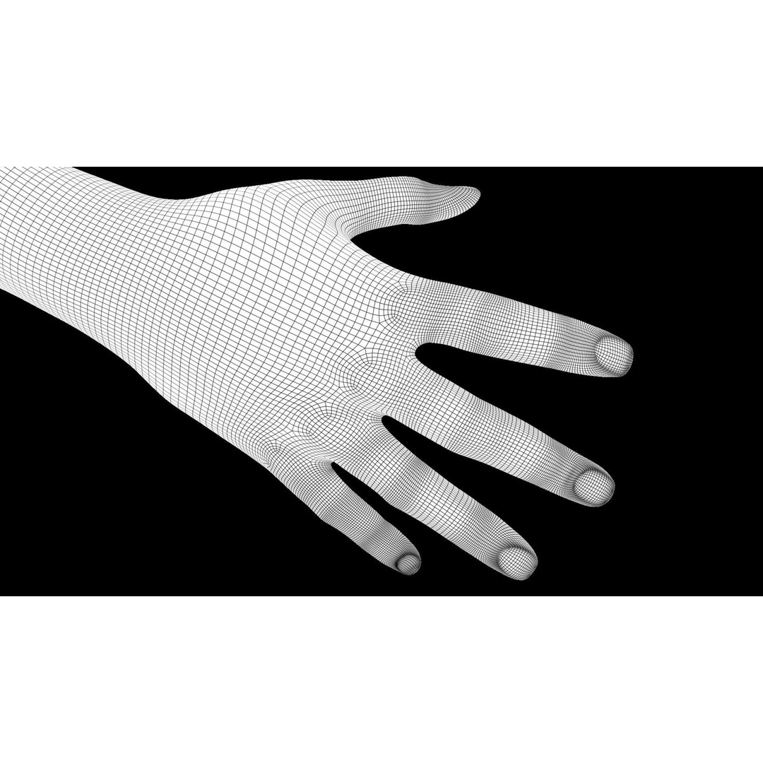 Rigged Realistic Human Hands 3D Model – PBR Textures, FBX Format - View 16