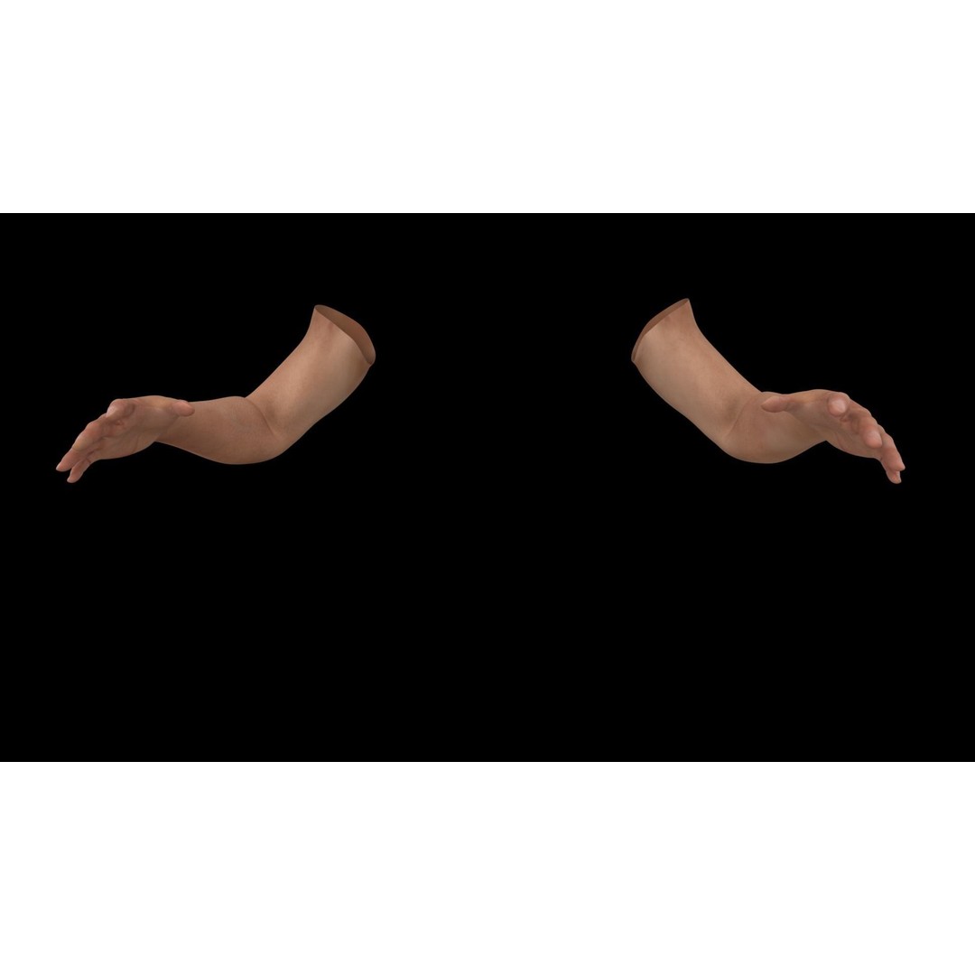 Rigged Realistic Human Hands 3D Model – PBR Textures, FBX Format - View 4