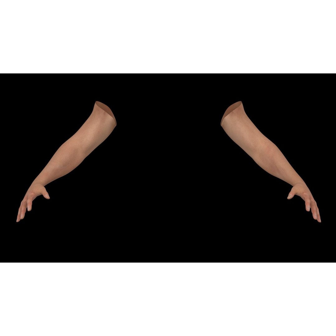 Rigged Realistic Human Hands 3D Model – PBR Textures, FBX Format - View 5