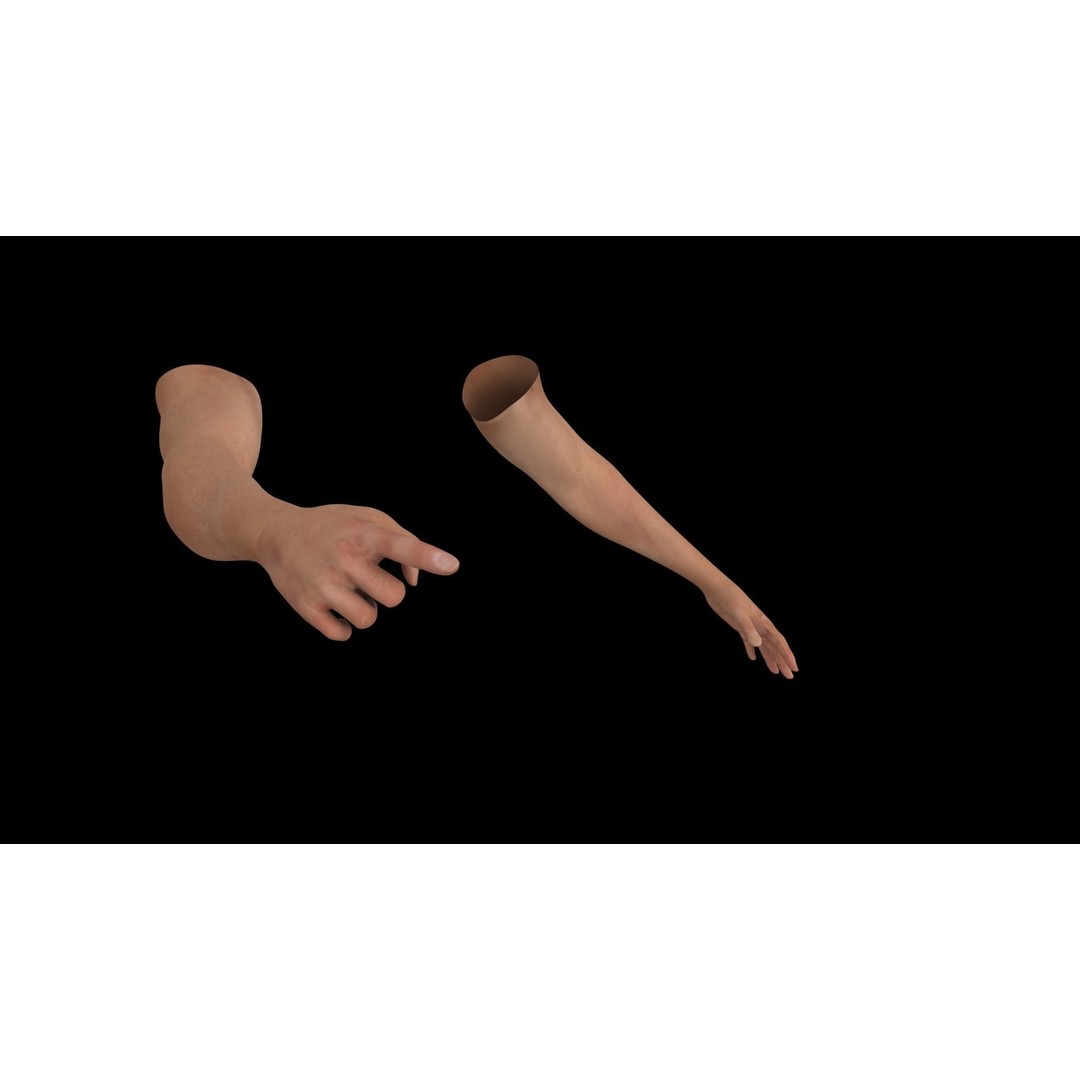 Rigged Realistic Human Hands 3D Model – PBR Textures, FBX Format - View 6