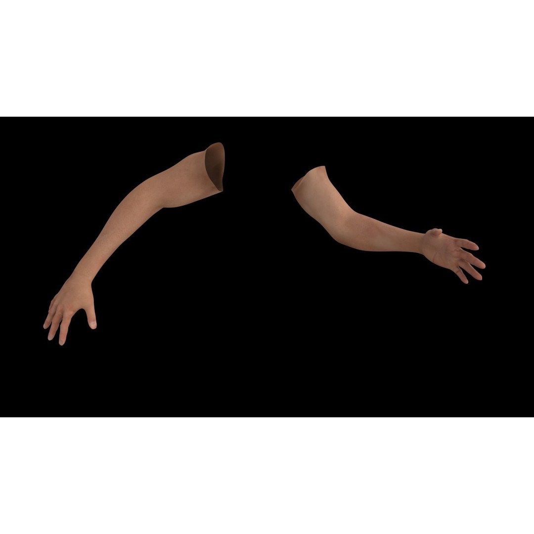 Rigged Realistic Human Hands 3D Model – PBR Textures, FBX Format - View 7