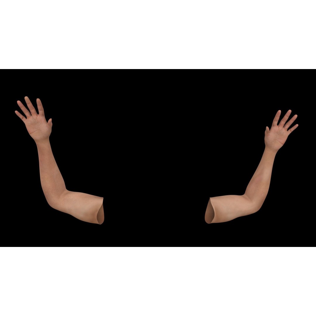 Rigged Realistic Human Hands 3D Model – PBR Textures, FBX Format - View 8