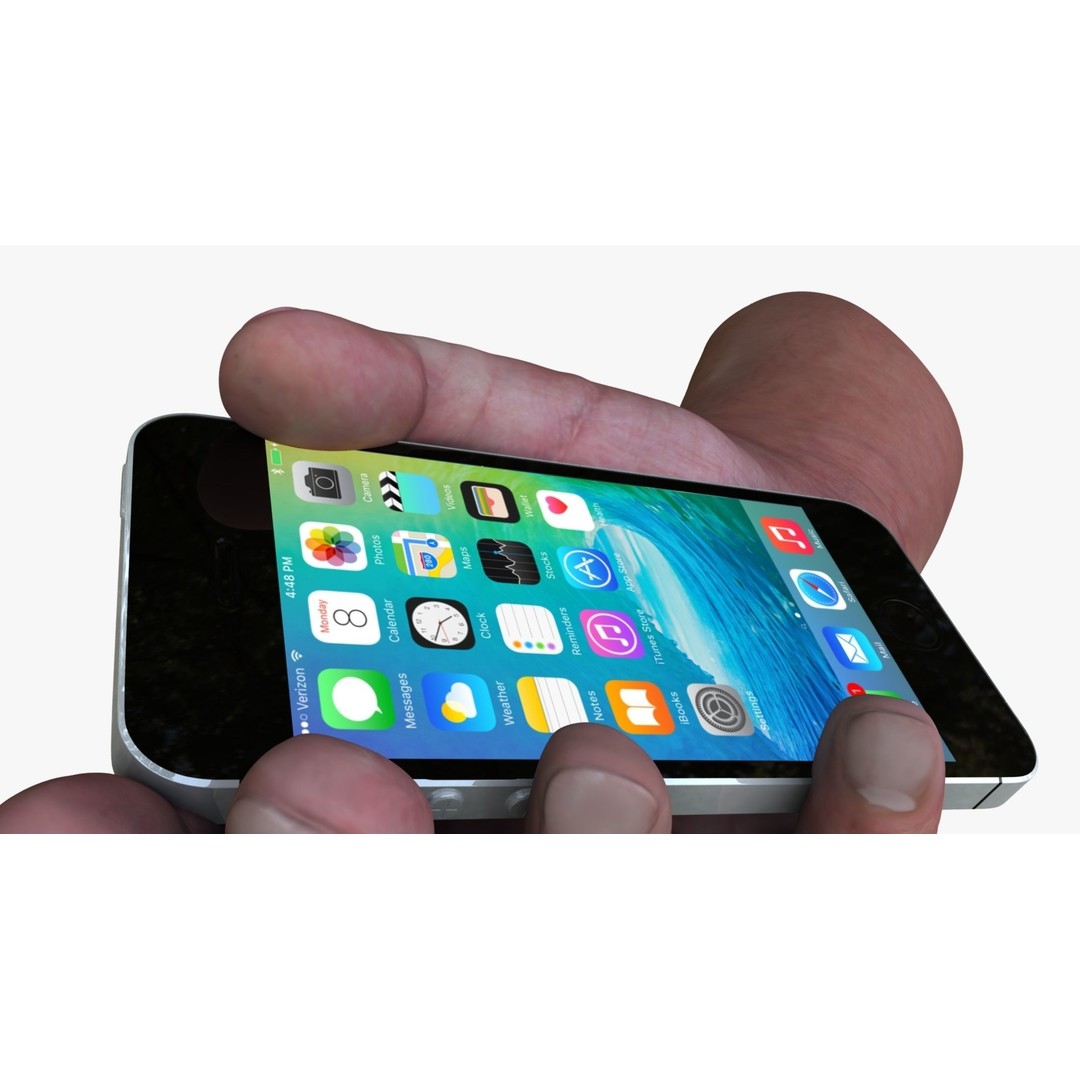 Hand Holding Smartphone 3D Model – Realistic Character Anatomy, FBX - View 9