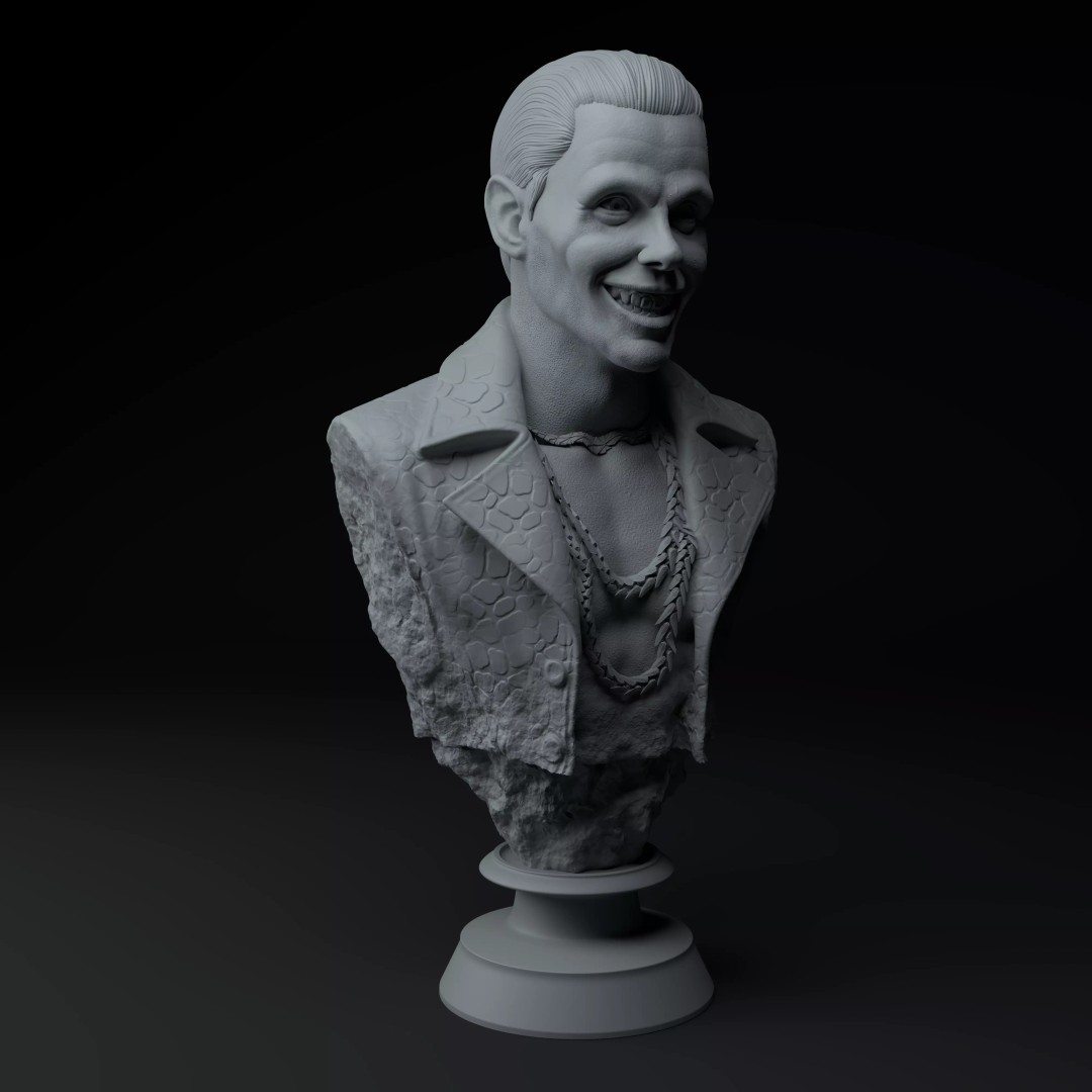 Harley Quinn & Joker 3D Model – Premium Dual Bust, Game-Ready - View 24