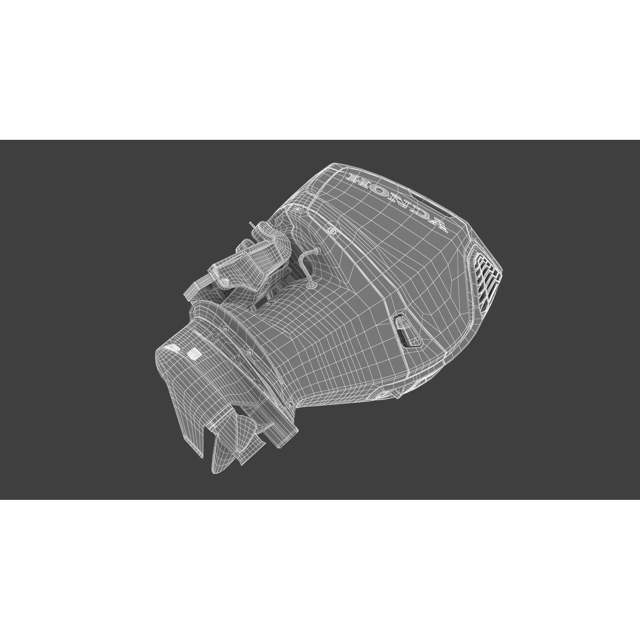 Honda BF350 V8 Outboard Engine - High-Poly 3D Model - View 22