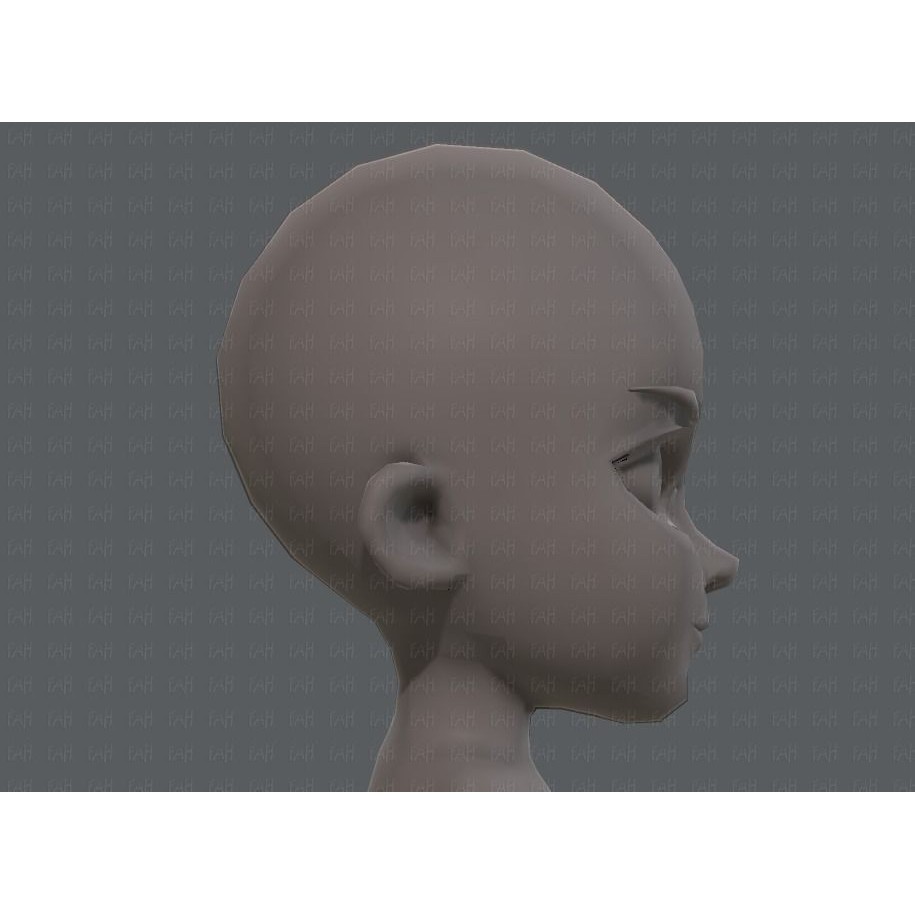 Base Mesh Girl Character 3D Model – Low Poly Cartoon Asset, FBX, OBJ - View 39