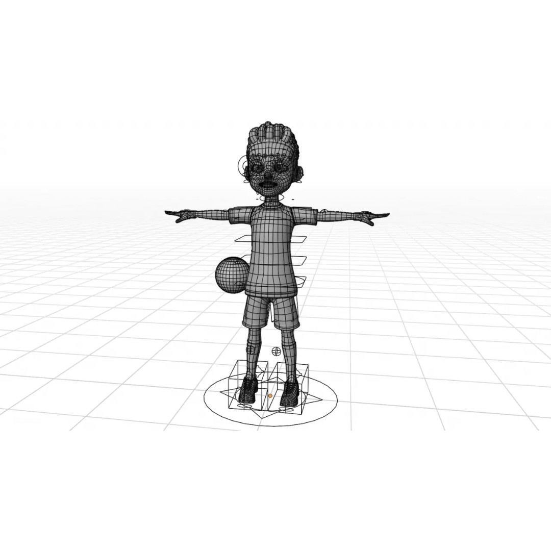 Stylized Soccer Player 3D Model – Game Ready Cartoon Character, FBX - View 4