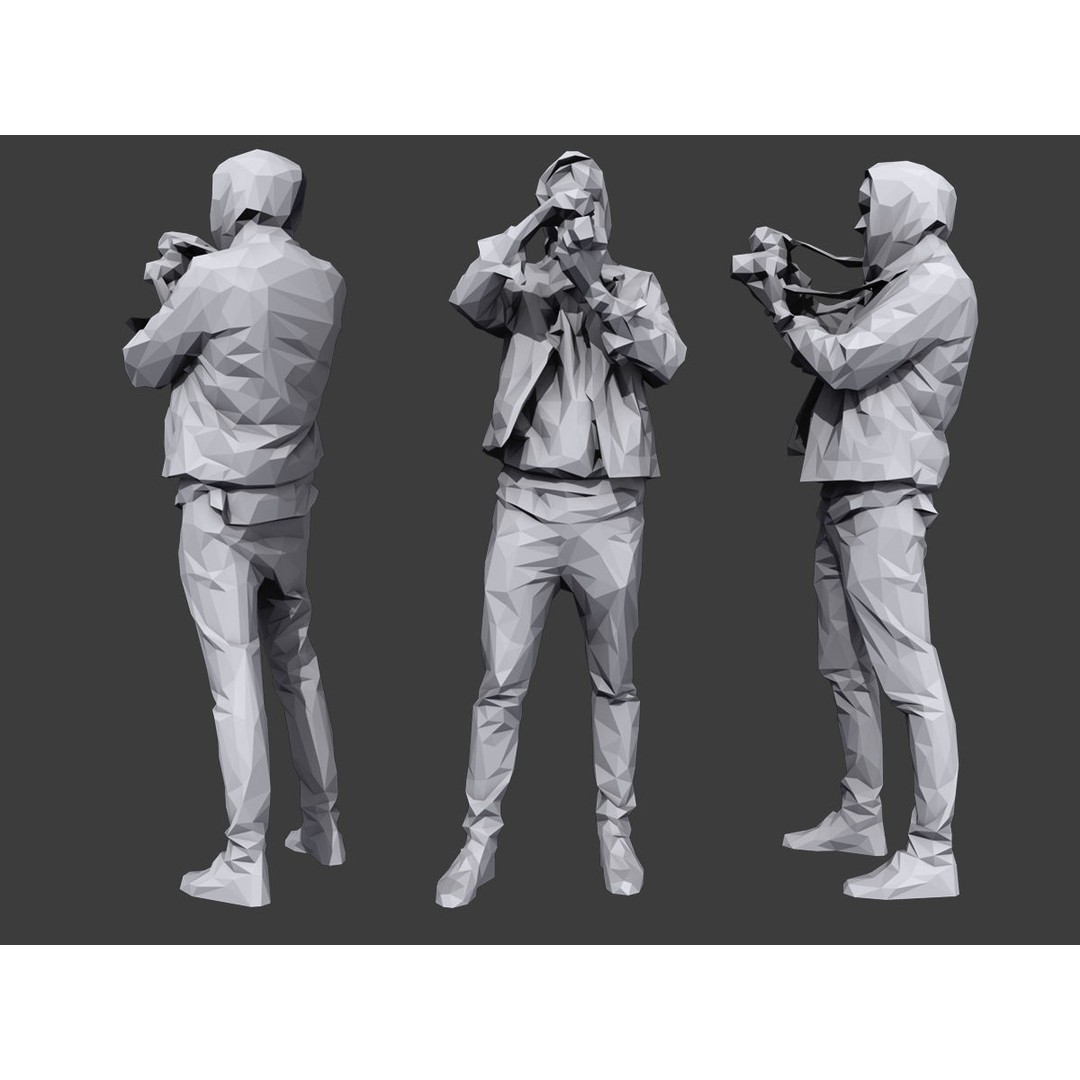 Casual Characters 3D Model – Low Poly Stylized People, FBX
