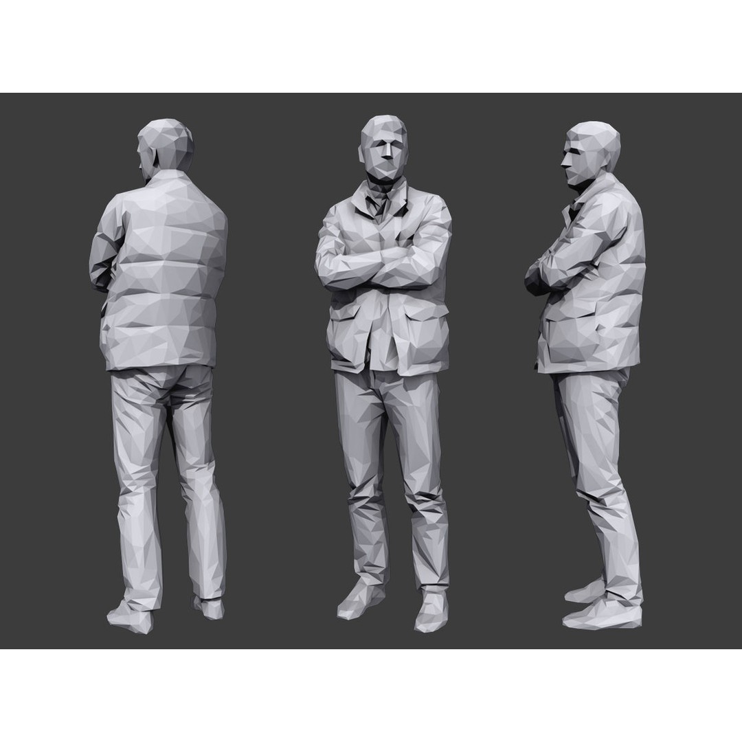 Casual Characters 3D Model – Low Poly Stylized People, FBX - View 6