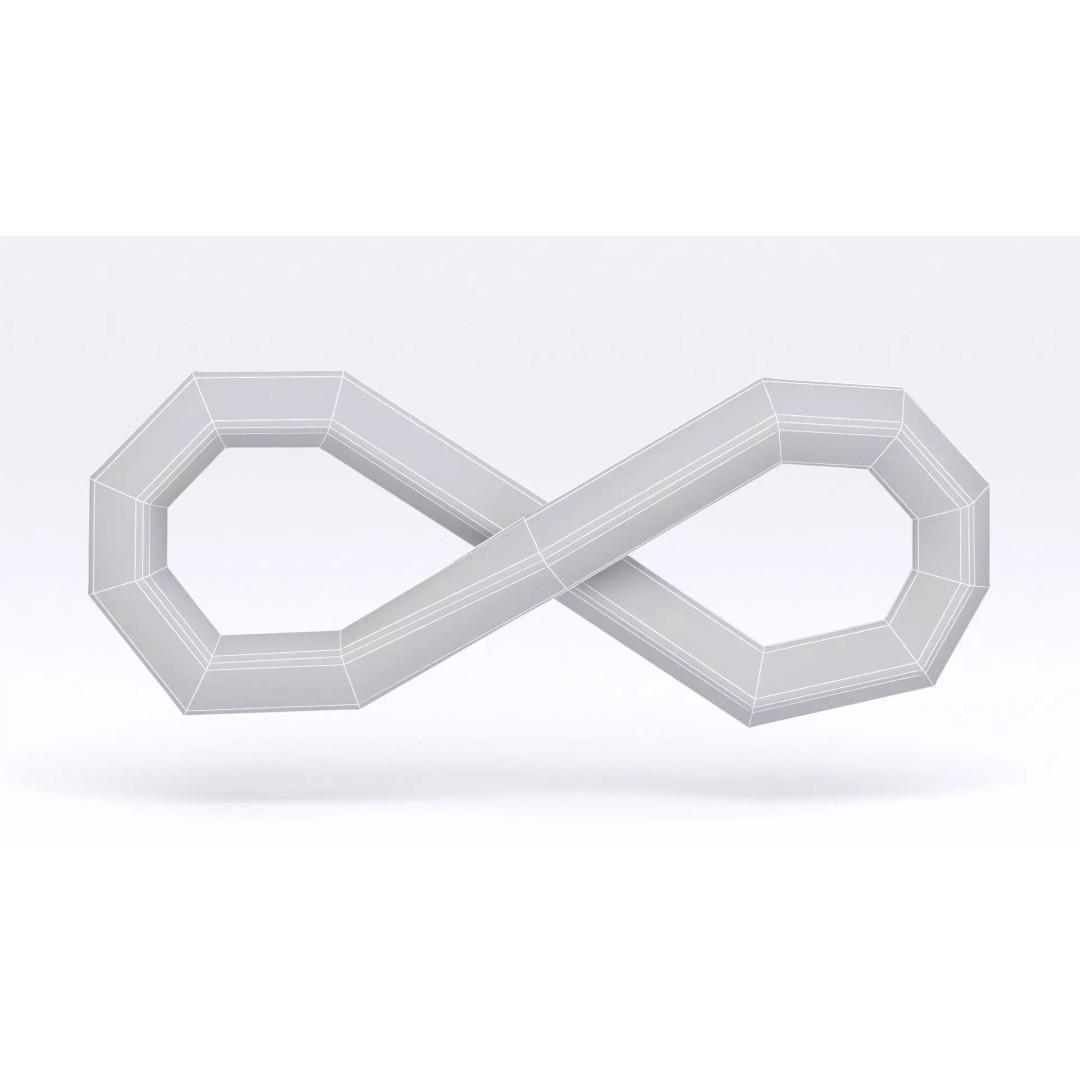 Infinity Symbol 3D Model – High Poly Geometry, OBJ & Max Formats