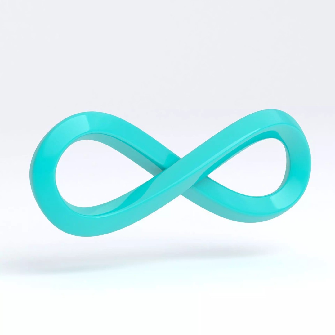 Infinity Symbol 3D Model – High Poly Geometry, OBJ & Max Formats - View 2