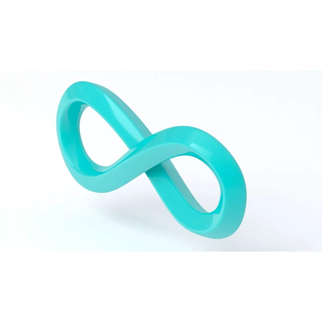 Infinity Symbol 3D Model – High Poly Geometry, OBJ & Max Formats - View 4