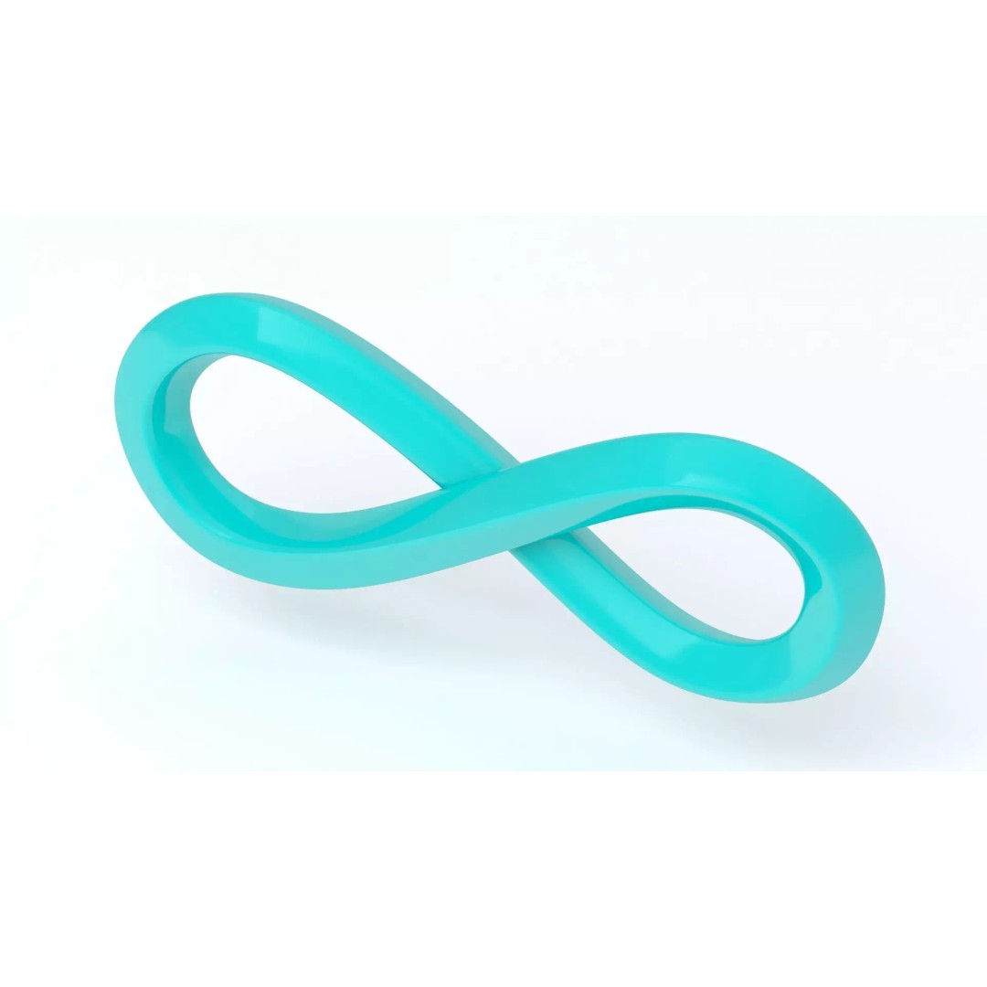 Infinity Symbol 3D Model – High Poly Geometry, OBJ & Max Formats - View 6
