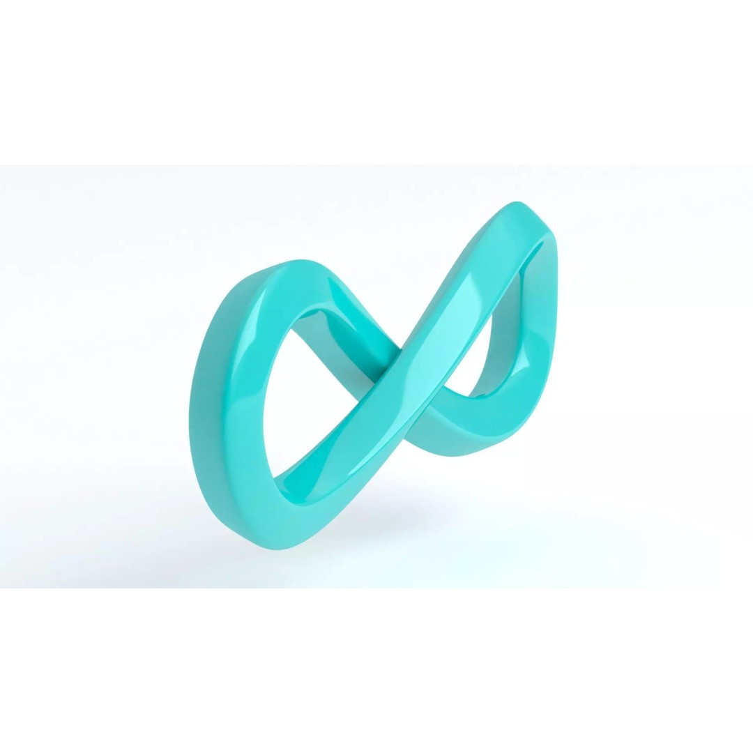Infinity Symbol 3D Model – High Poly Geometry, OBJ & Max Formats - View 7