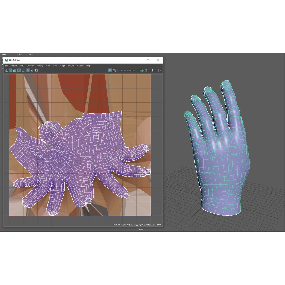 Male Hand 3D Model – Low Poly Game Asset, PBR Textures - View 15