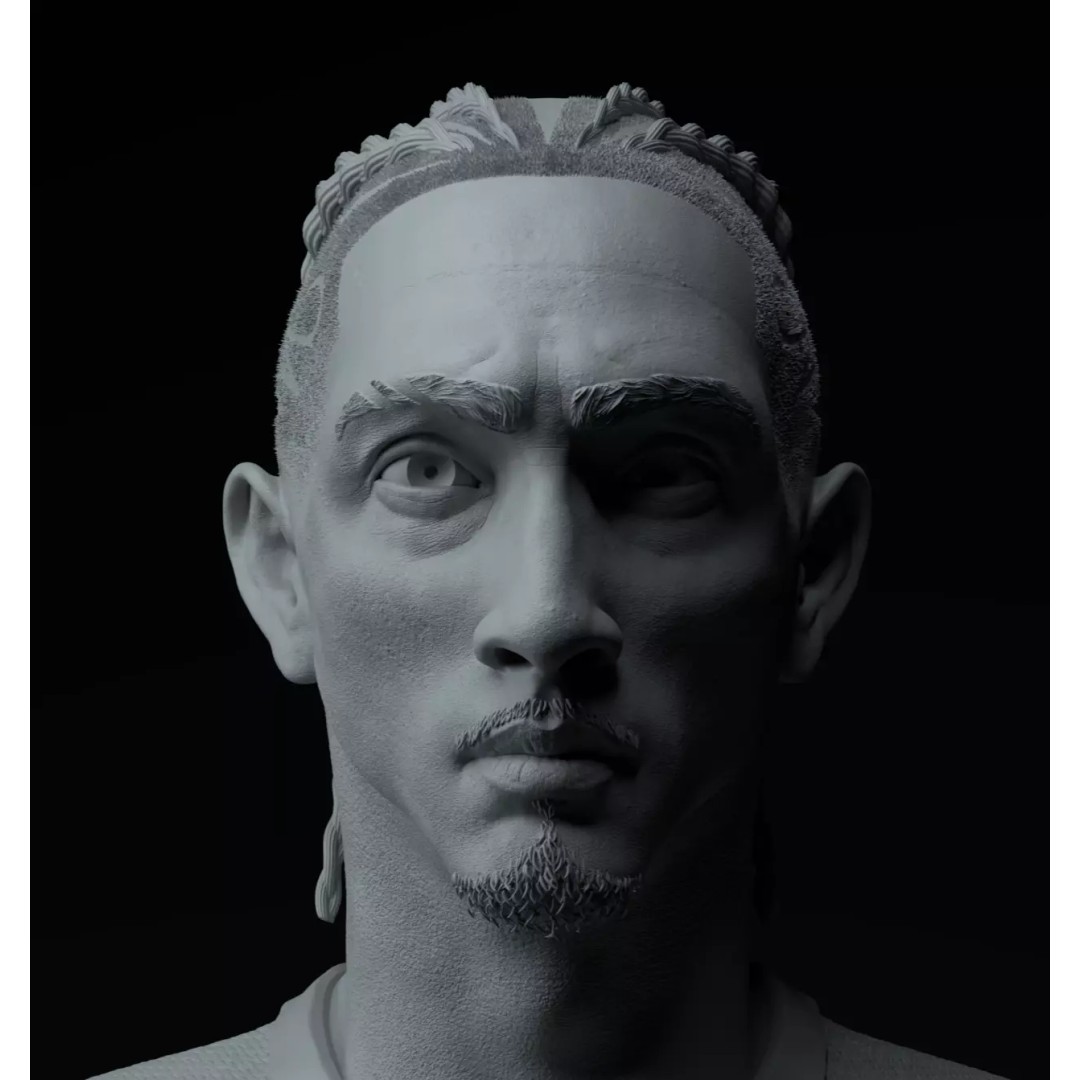 Raphinha 3D Model – Premium Bust Sculpture for 3D Printing - View 10