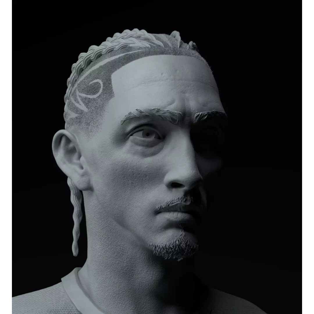 Raphinha 3D Model – Premium Bust Sculpture for 3D Printing - View 13
