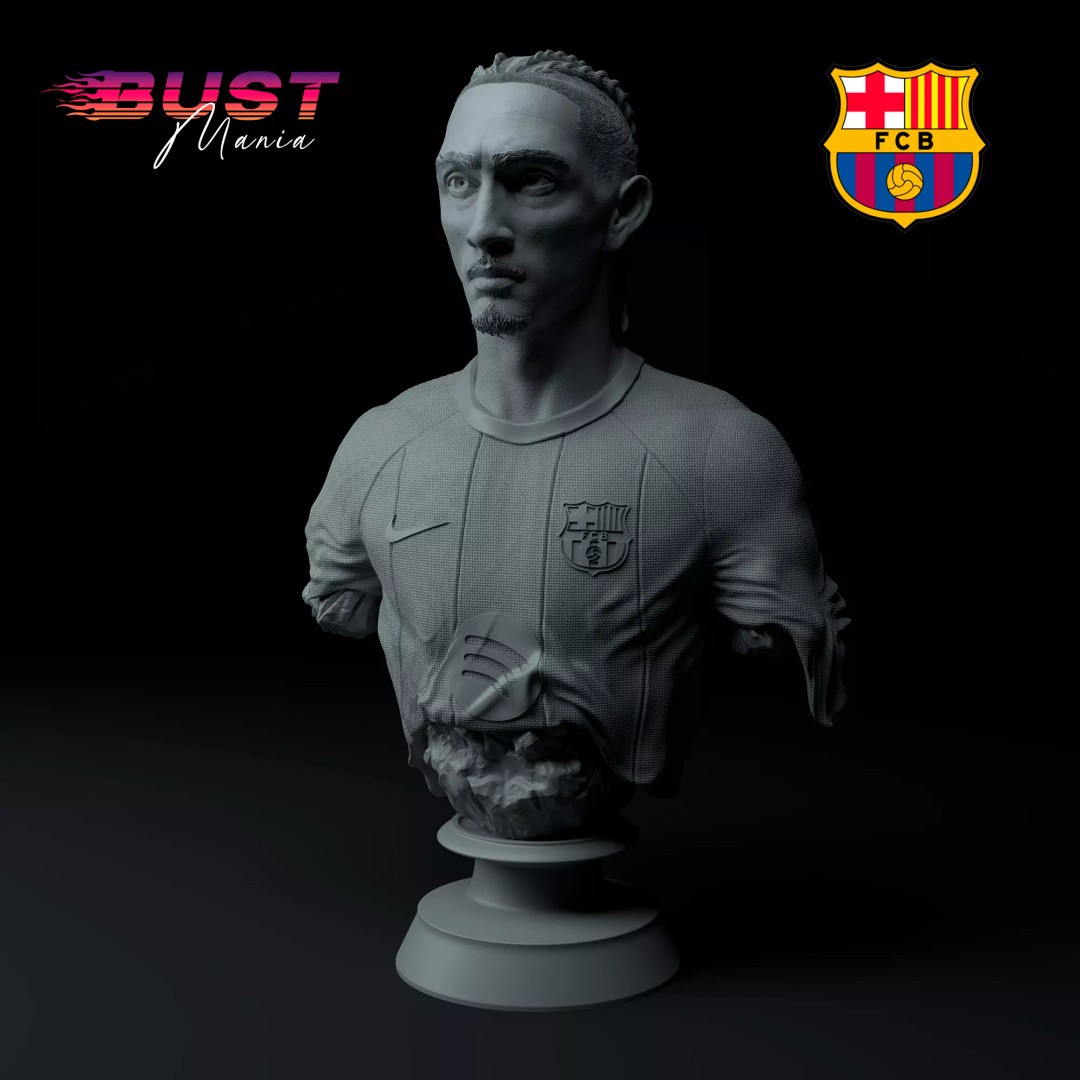Raphinha 3D Model – Premium Bust Sculpture for 3D Printing - View 2