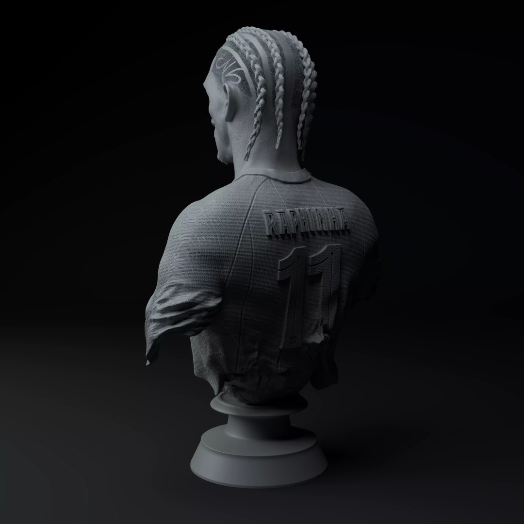 Raphinha 3D Model – Premium Bust Sculpture for 3D Printing - View 5