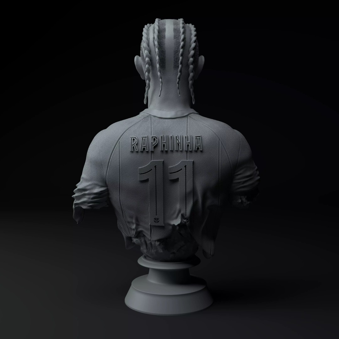 Raphinha 3D Model – Premium Bust Sculpture for 3D Printing - View 6