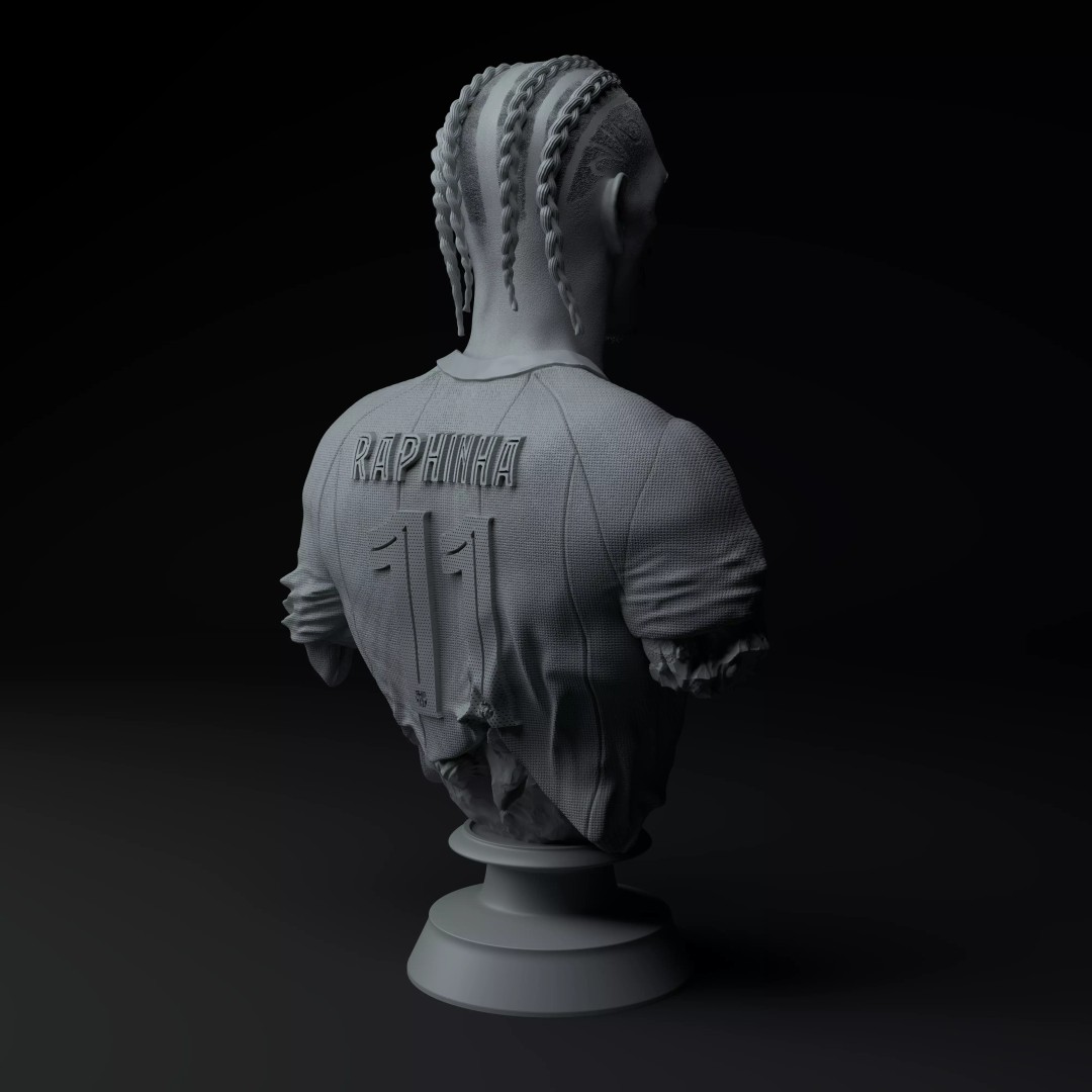 Raphinha 3D Model – Premium Bust Sculpture for 3D Printing - View 7