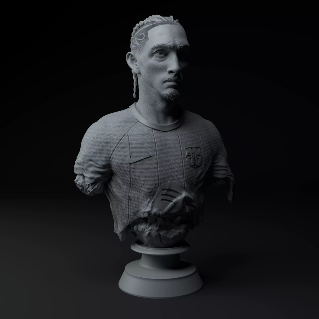 Raphinha 3D Model – Premium Bust Sculpture for 3D Printing - View 9