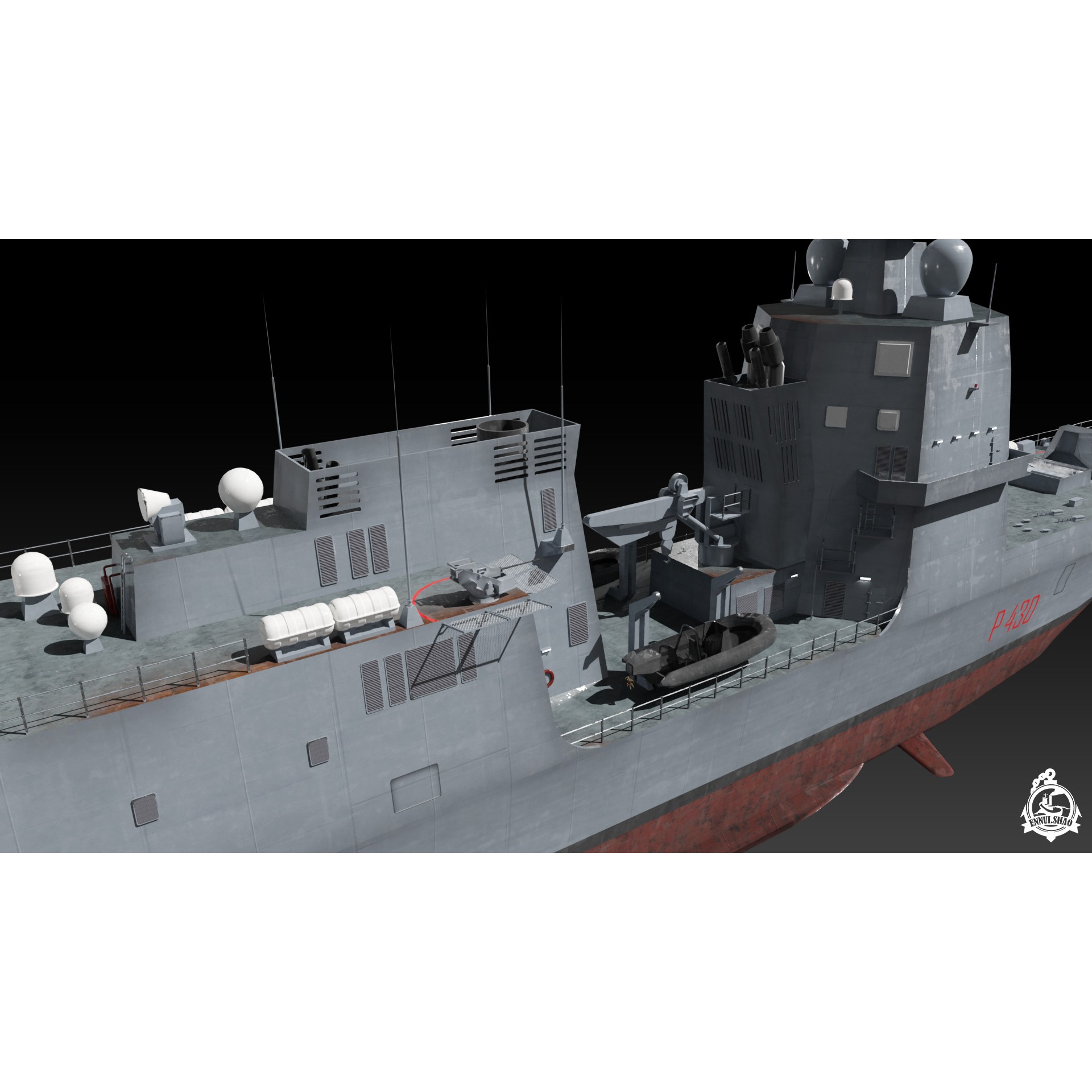 ITS Paolo Thaon di Revel - Low-Poly Game-Ready 3D Model - View 10